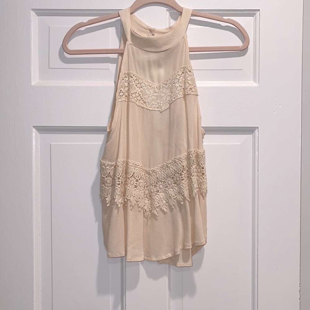 Lace flowy top